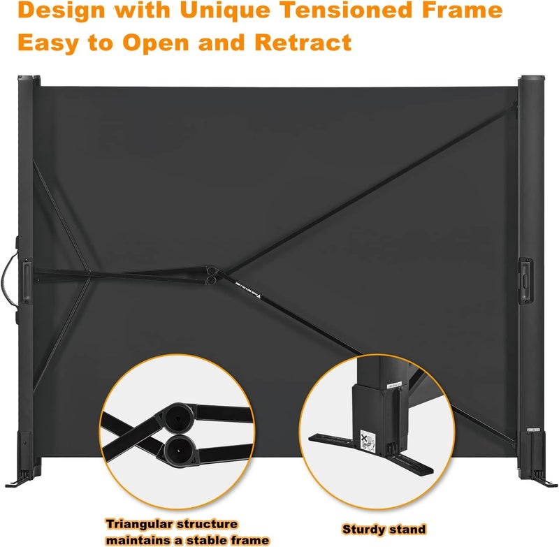 excelimage Portable Projector Screen with Stand, 50 Inch 4:3, Outdoor Projector Screen, Lightweight and Retractable, 1.2 High Gain Wrinkle-Free Video Projection Screens, for Home Cinema, Meeting Presentation. - Image 2